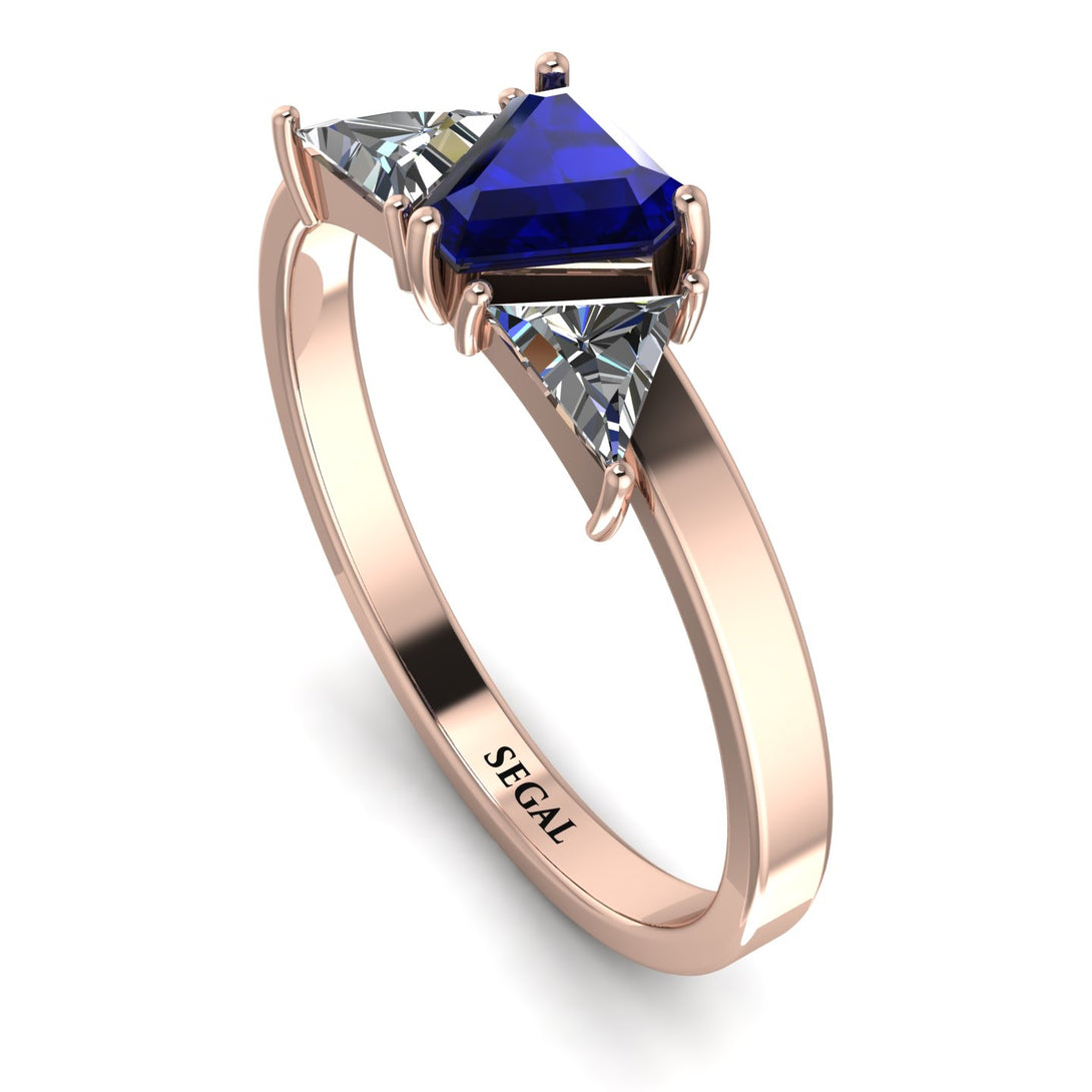 Triangle Sapphire Engagement Ring - Molly No. 14