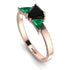 Triangle Black Diamond Engagement Ring - Molly No. 23 image 1