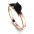 Triangle Black Diamond Engagement Ring - Molly No. 38 image 1