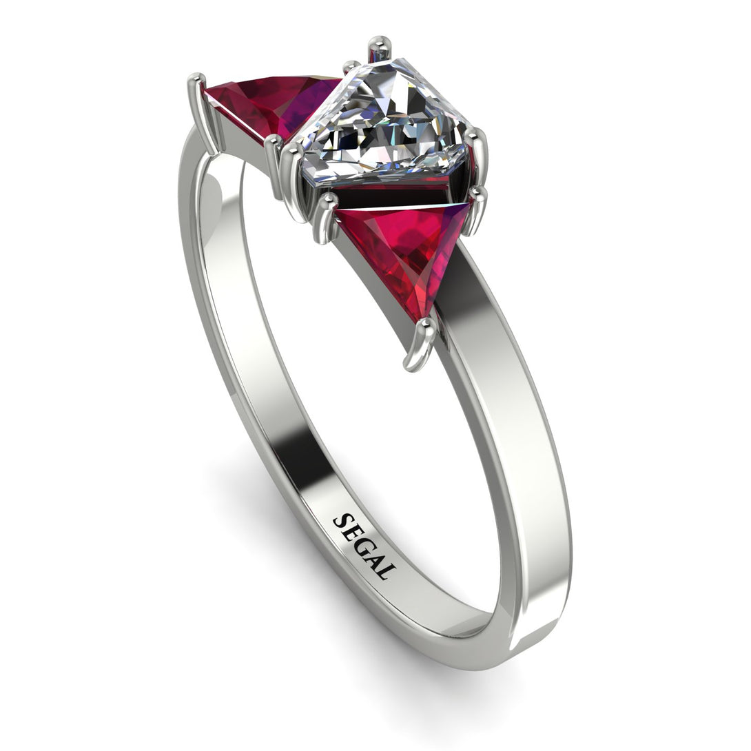 Triangle Diamond Engagement Ring - Molly No. 48