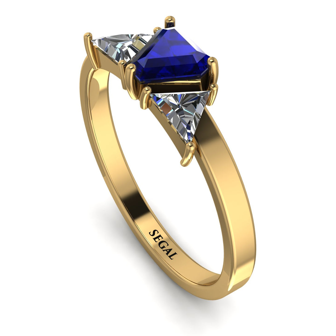 Triangle Sapphire Engagement Ring - Molly No. 13