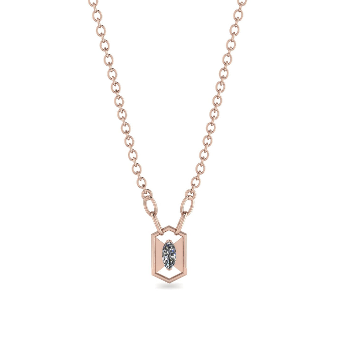 Marquise Diamond Geometrical Necklace - Aleena No. 2