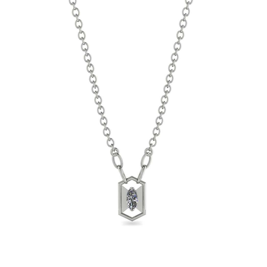 Marquise Diamond Geometrical Necklace - Aleena No. 3