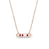 3 Ruby Stone Bar Necklace - Nala No. 11 image 1