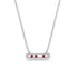 3 Ruby Stone Bar Necklace - Nala No. 12 image 1