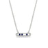 3 Sapphire Stone Bar Necklace - Nala No. 15 image 1