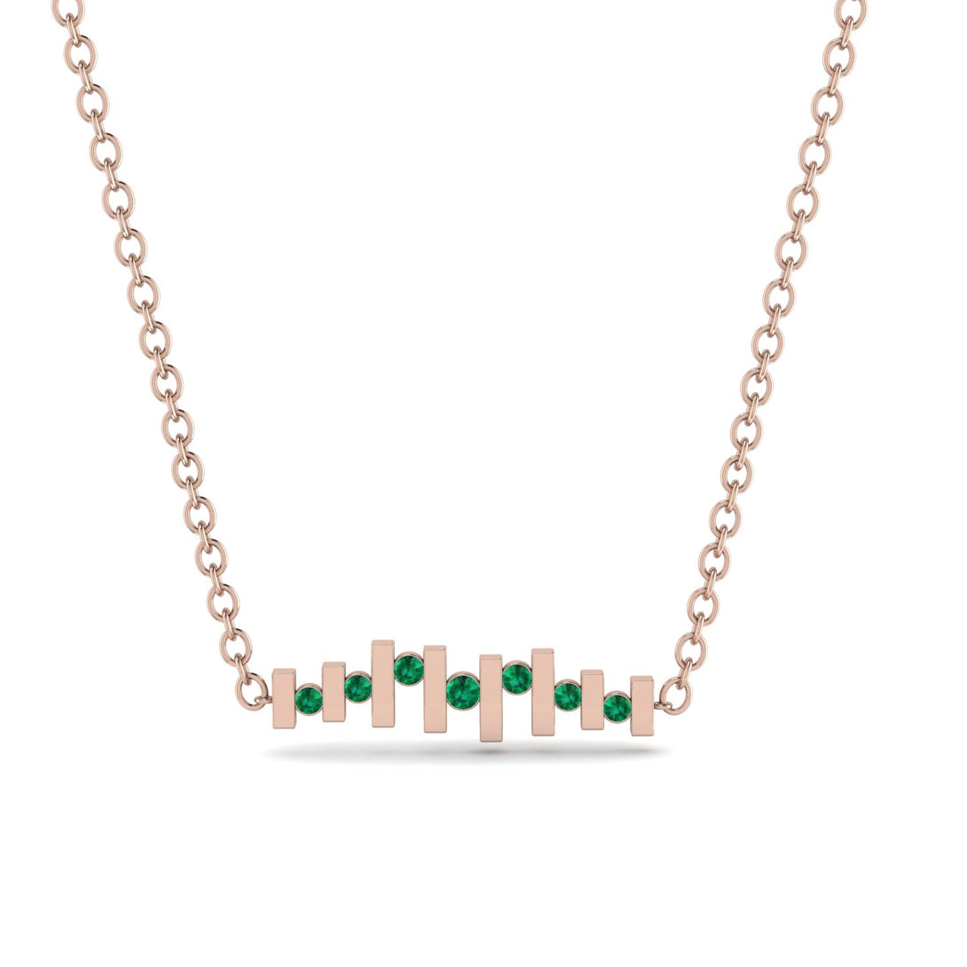 Bars Emerald Necklace - Mercy No. 5