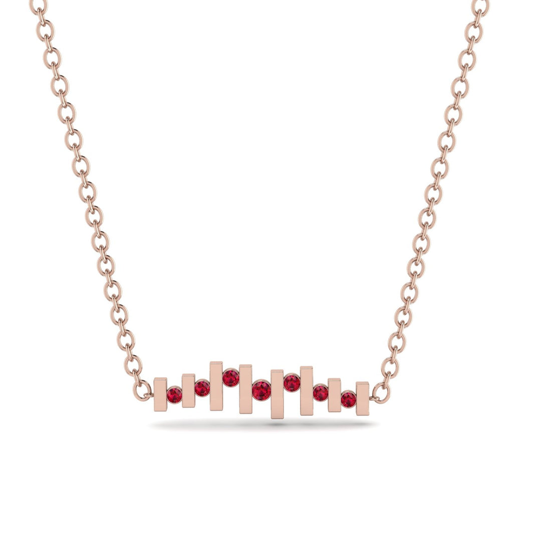 Bars Ruby Necklace - Mercy No. 11