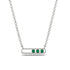 3 Emerald Stone Hollow Necklace - Zaria No. 6 image 1