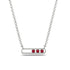 3 Ruby Stone Hollow Necklace - Zaria No. 12 image 1