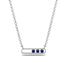 3 Sapphire Stone Hollow Necklace - Zaria No. 15 image 1