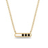 3 Black Diamond Stone Hollow Necklace - Zaria No. 7 image 1