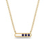 3 Sapphire Stone Hollow Necklace - Zaria No. 13 image 1