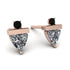 Triangle Diamond Earrings With Round Stone - Estella No. 32 image 1