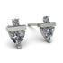 Triangle Diamond Earrings With Round Stone - Estella No. 3 image 1
