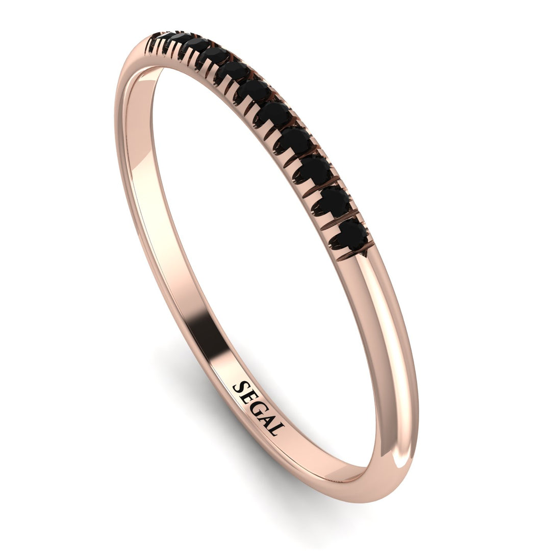 Half Eternity Band With Black Diamond - Ayla No. 8