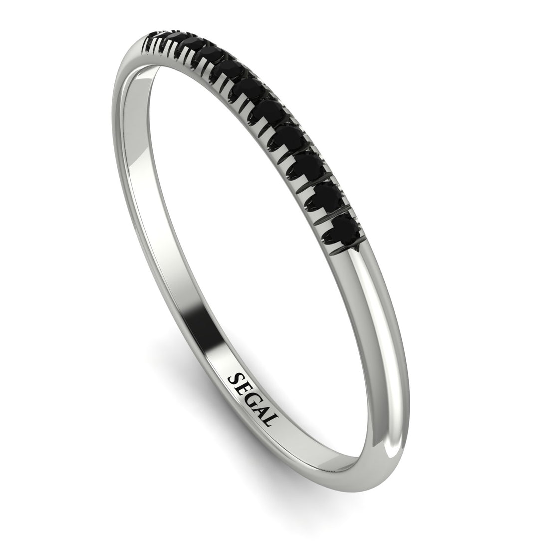 Half Eternity Band With Black Diamond - Ayla No. 9