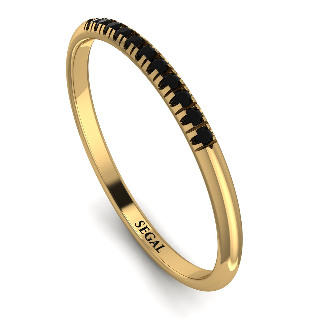 Half Eternity Band With Black Diamond - Ayla No. 7