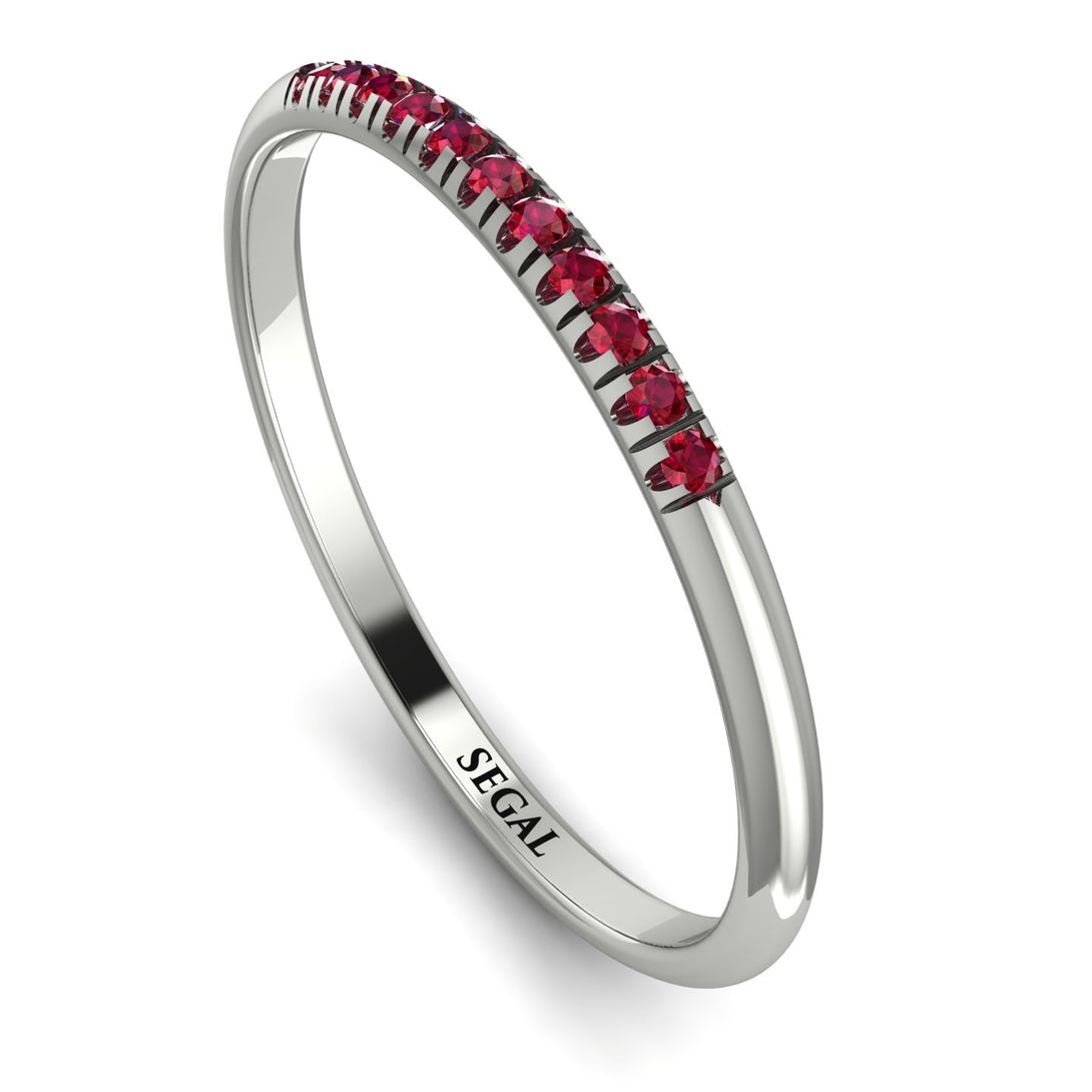 Half Eternity Band With Ruby - Ayla No. 12