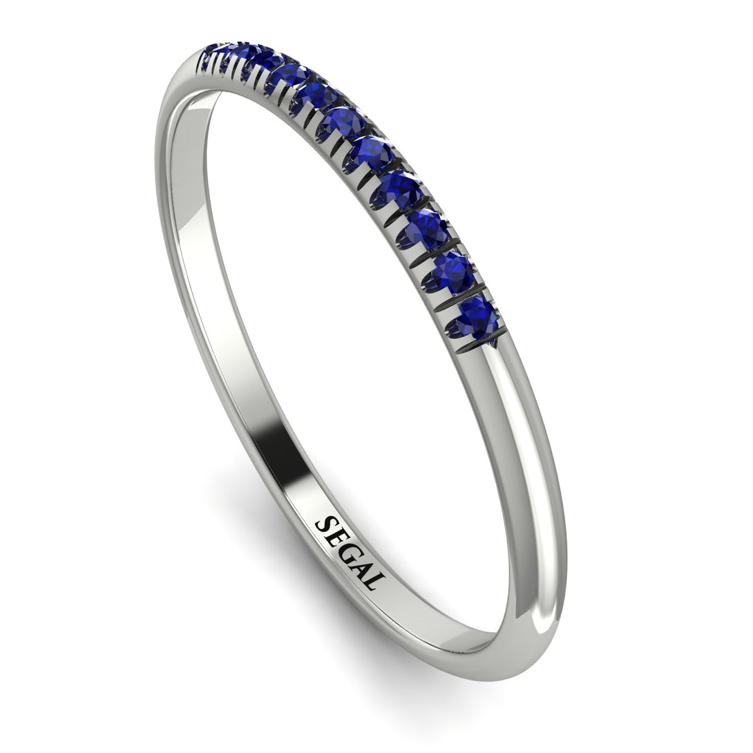 Half Eternity Band With Sapphire - Ayla No. 15