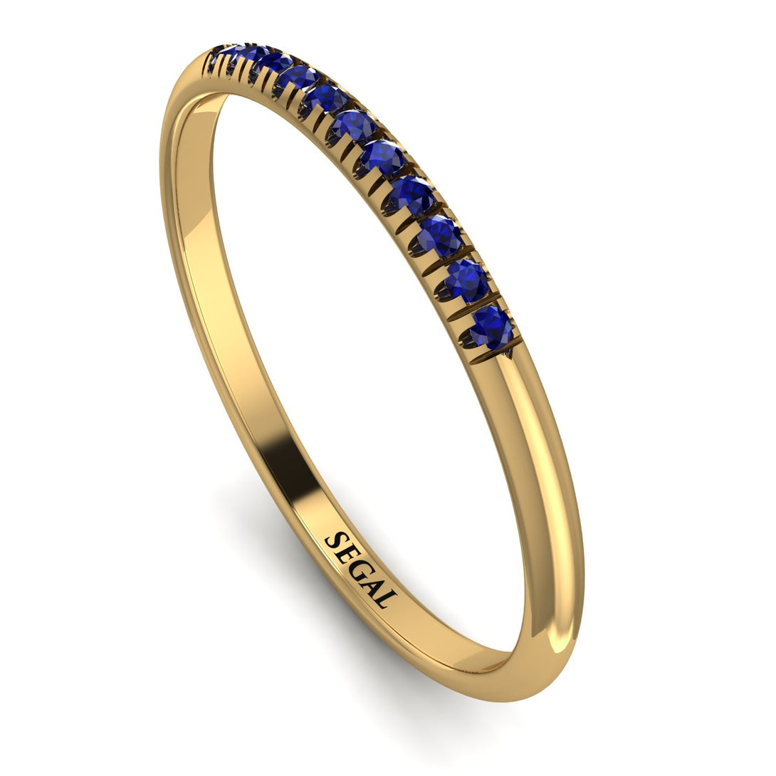 Half Eternity Band With Sapphire - Ayla No. 13