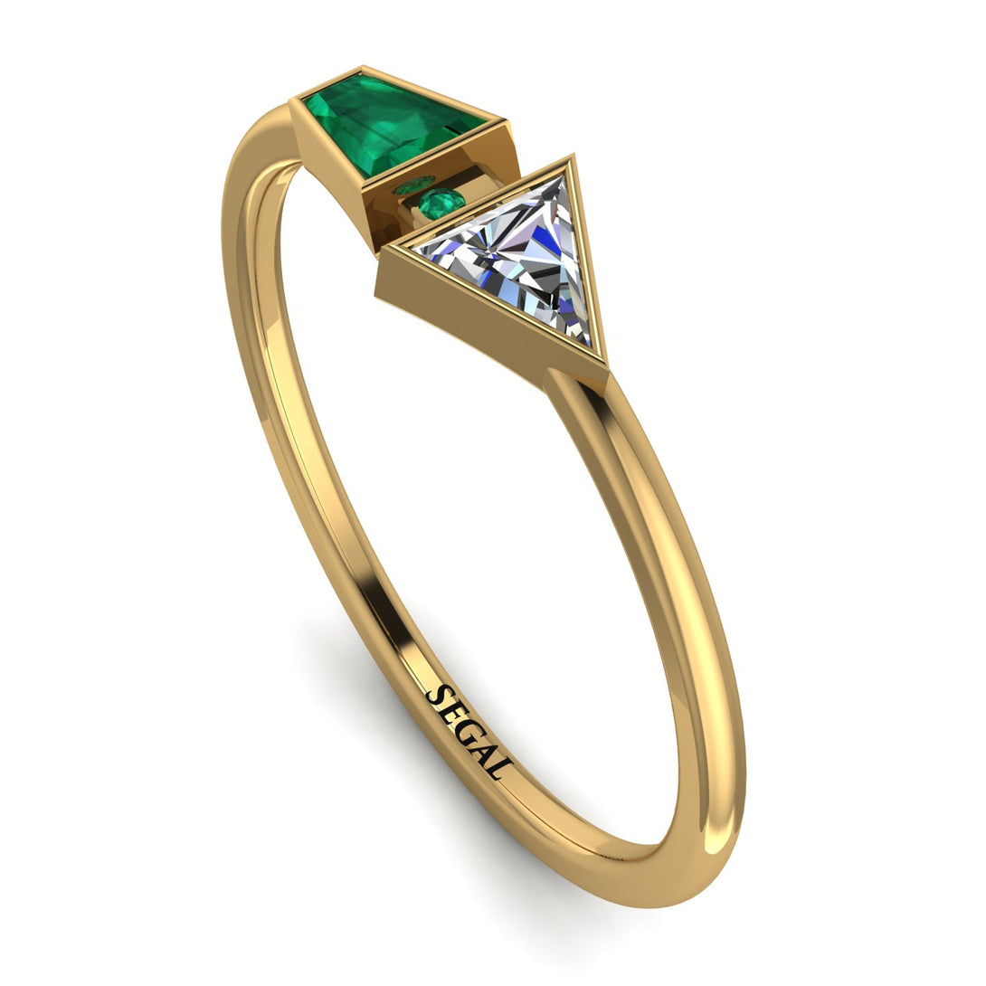 Geometrical Arrow Emerald Ring - Gracie No. 16