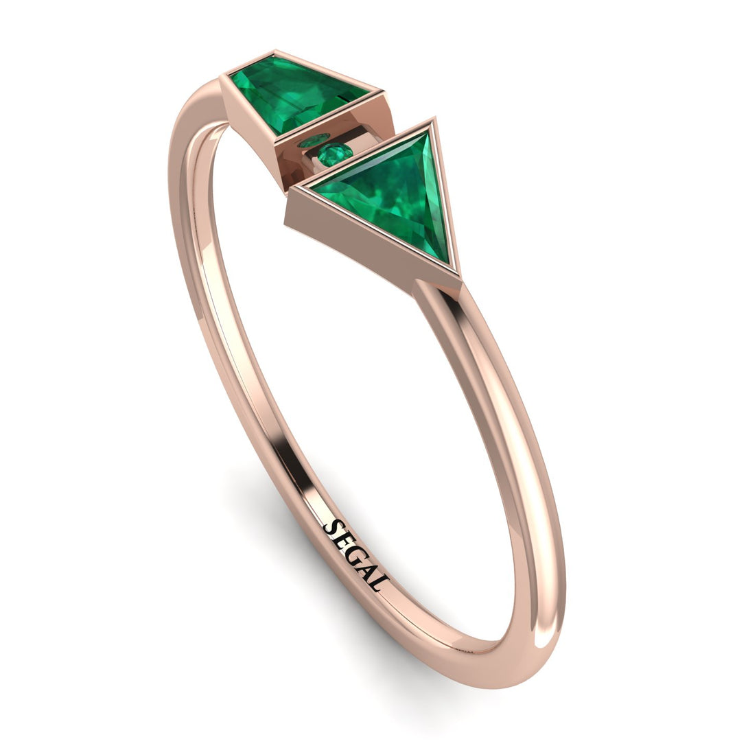 Geometrical Arrow Emerald Ring - Gracie No. 20