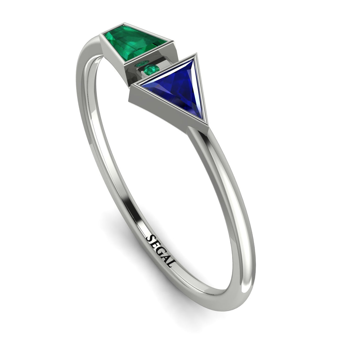 Geometrical Arrow Emerald Ring - Gracie No. 30