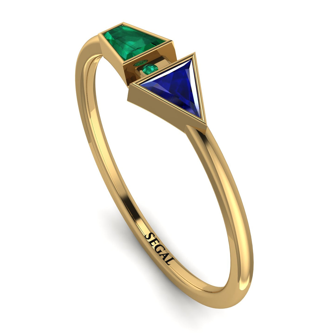 Geometrical Arrow Emerald Ring - Gracie No. 28