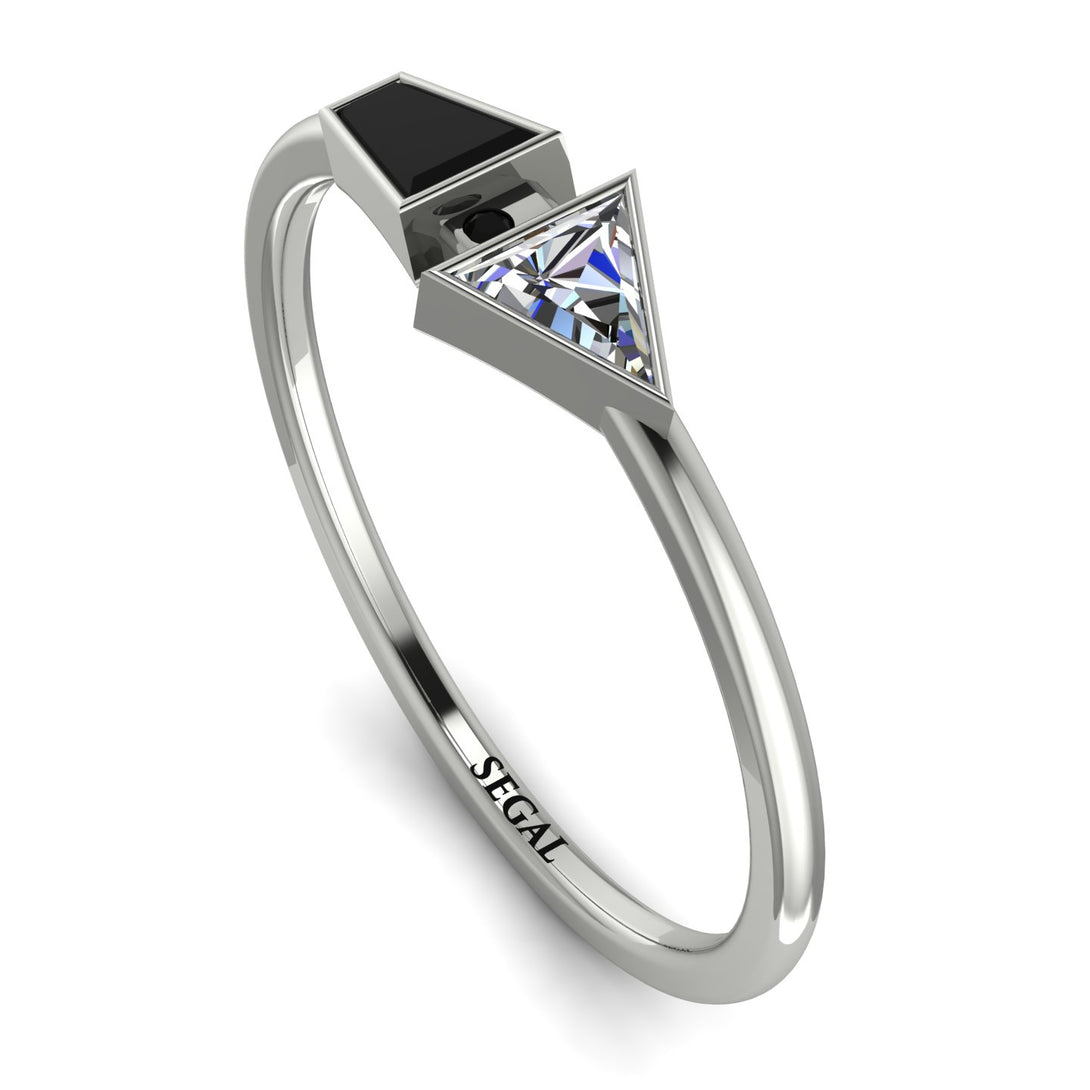 Geometrical Arrow Black Diamond Ring - Gracie No. 33