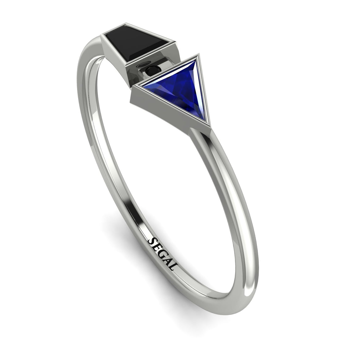 Geometrical Arrow Black Diamond Ring - Gracie No. 45