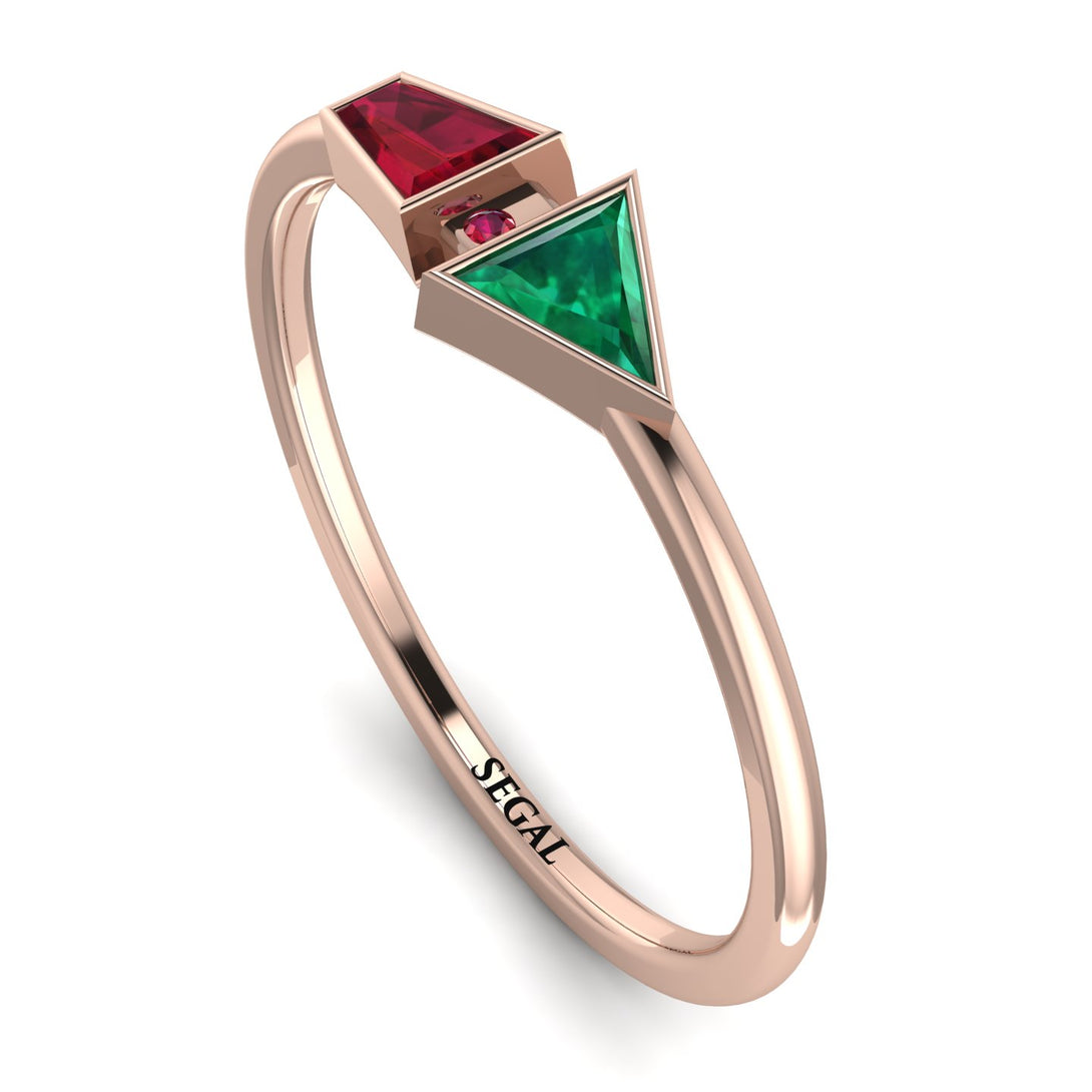 Geometrical Arrow Ruby Ring - Gracie No. 50