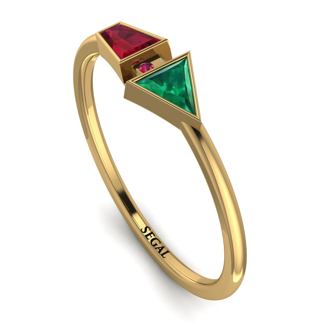 Geometrical Arrow Ruby Ring - Gracie No. 49