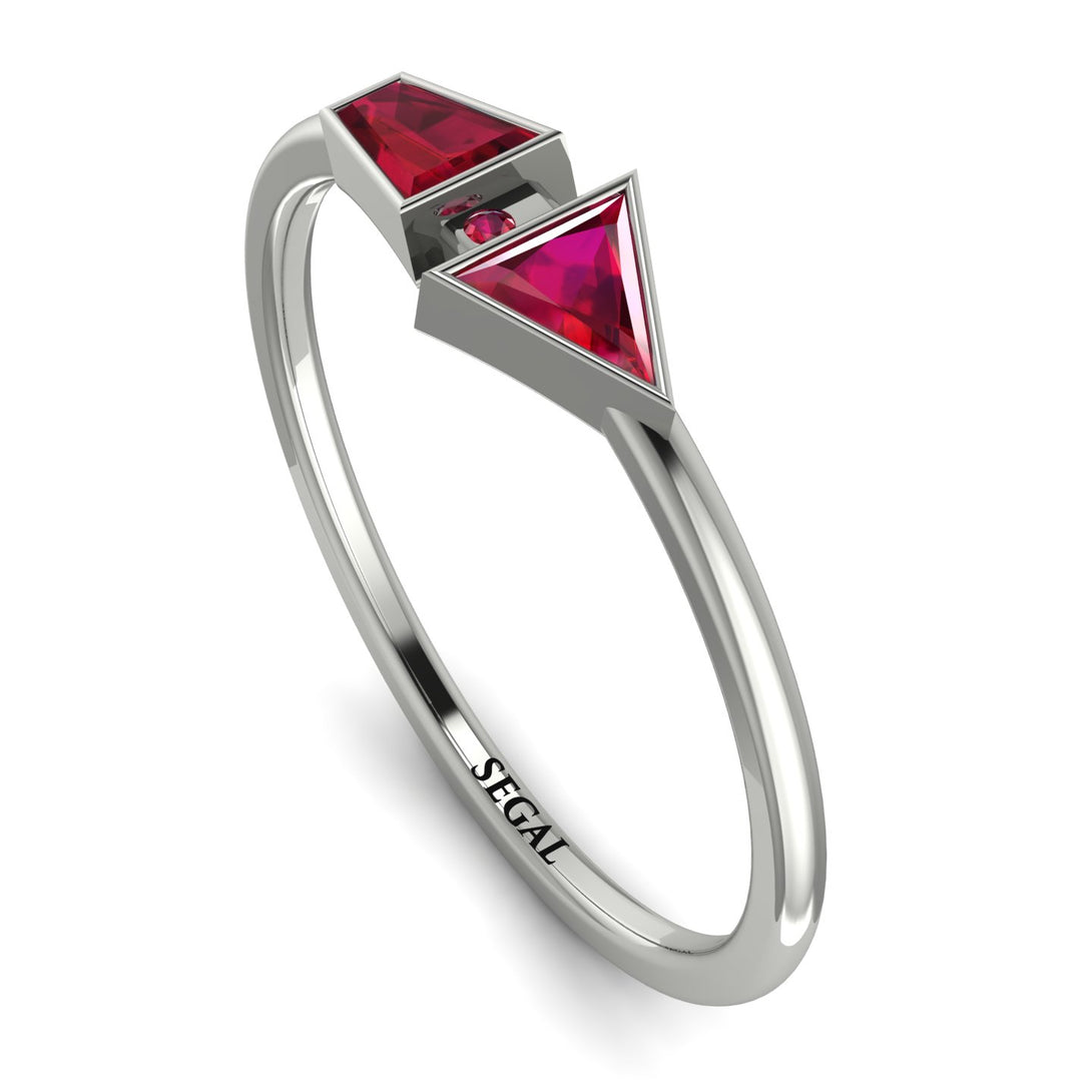 Geometrical Arrow Ruby Ring - Gracie No. 57