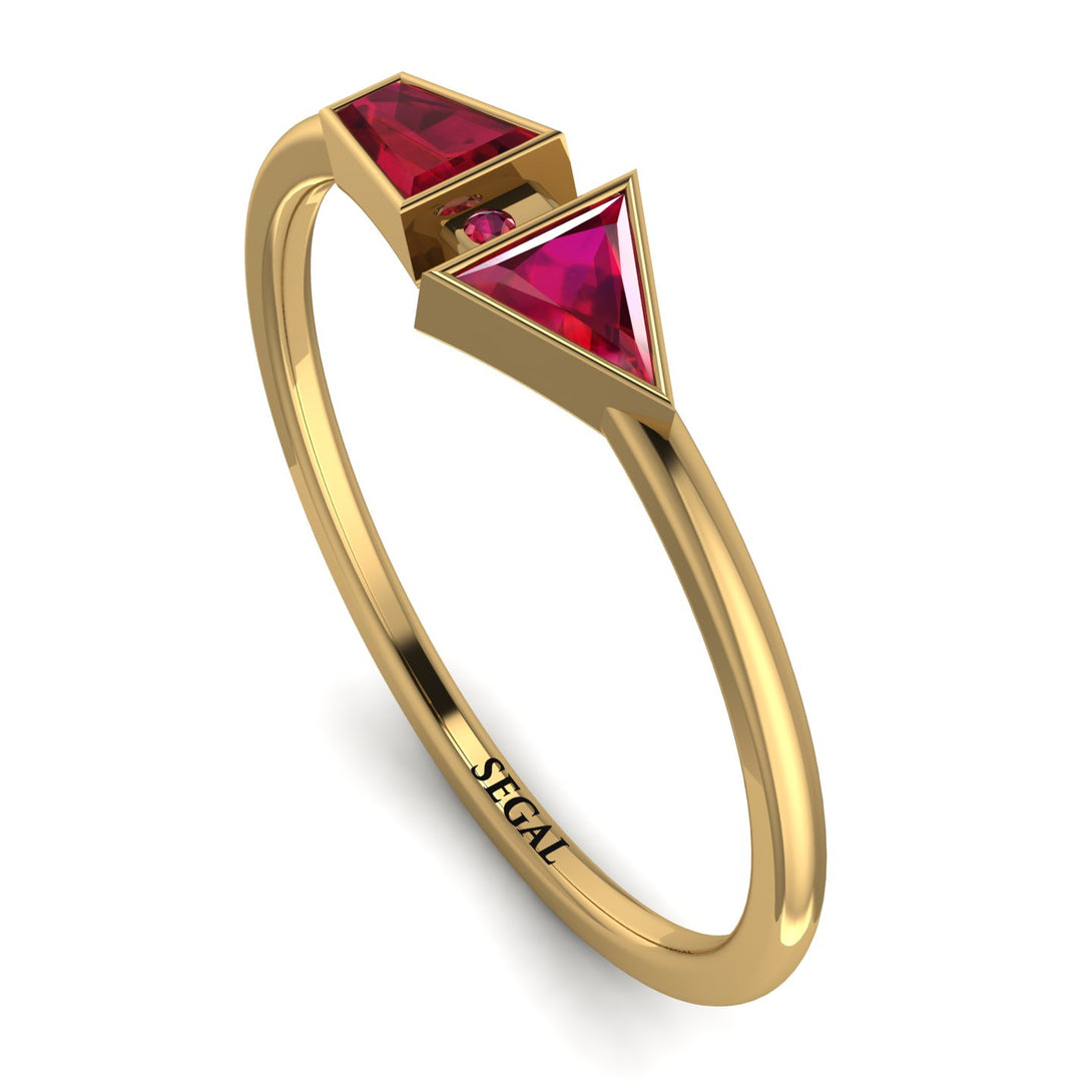 Geometrical Arrow Ruby Ring - Gracie No. 55
