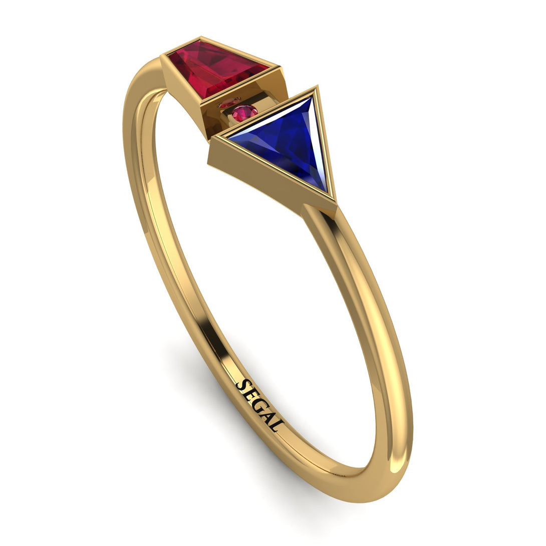 Geometrical Arrow Ruby Ring - Gracie No. 58