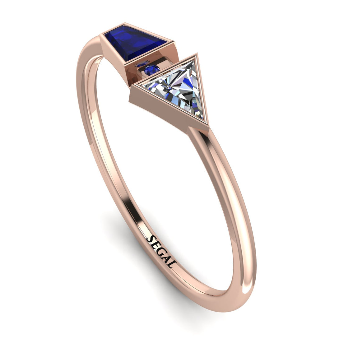 Geometrical Arrow Sapphire Ring - Gracie No. 62