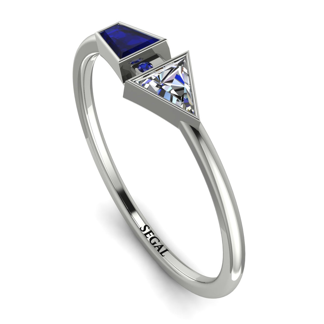 Geometrical Arrow Sapphire Ring - Gracie No. 63