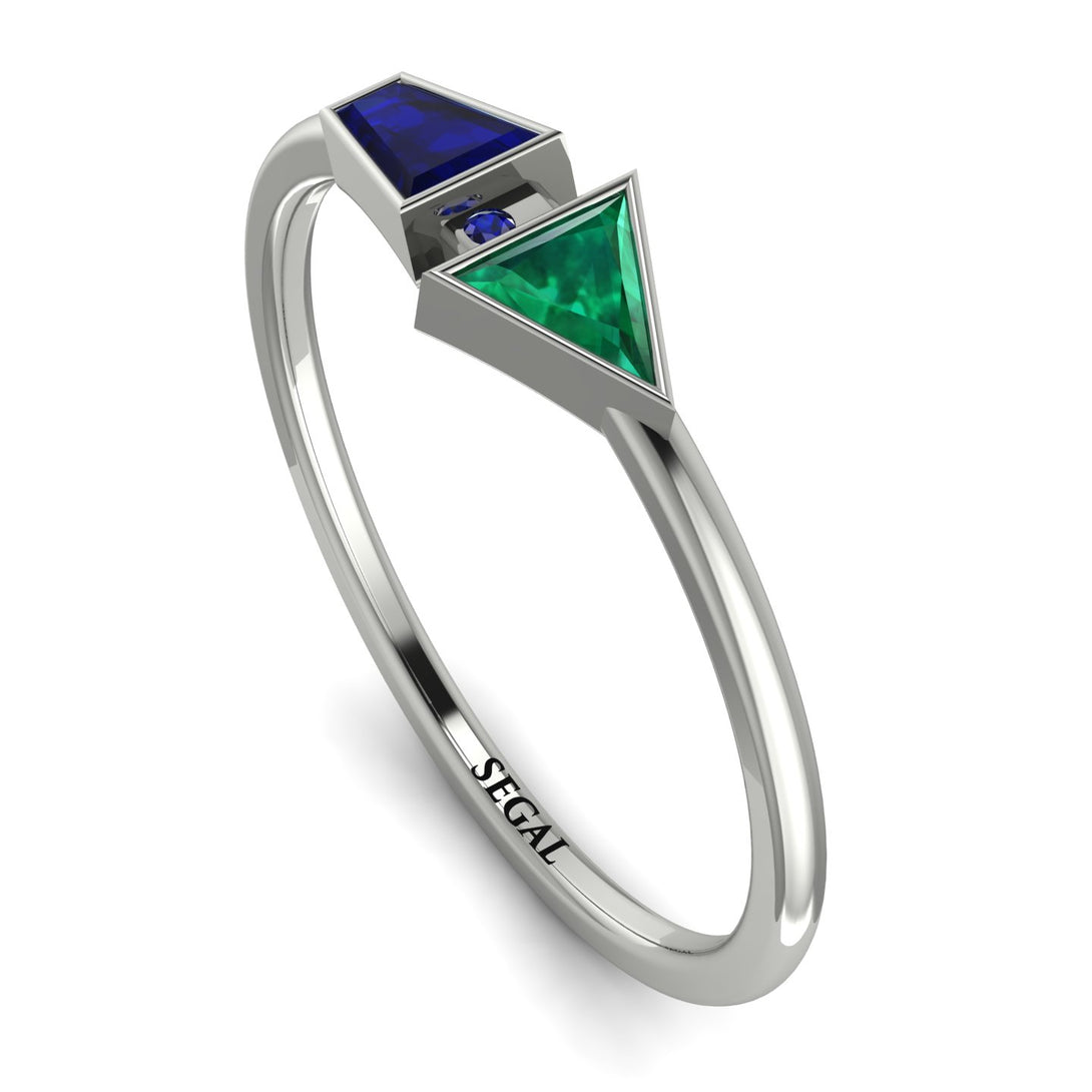 Geometrical Arrow Sapphire Ring - Gracie No. 66