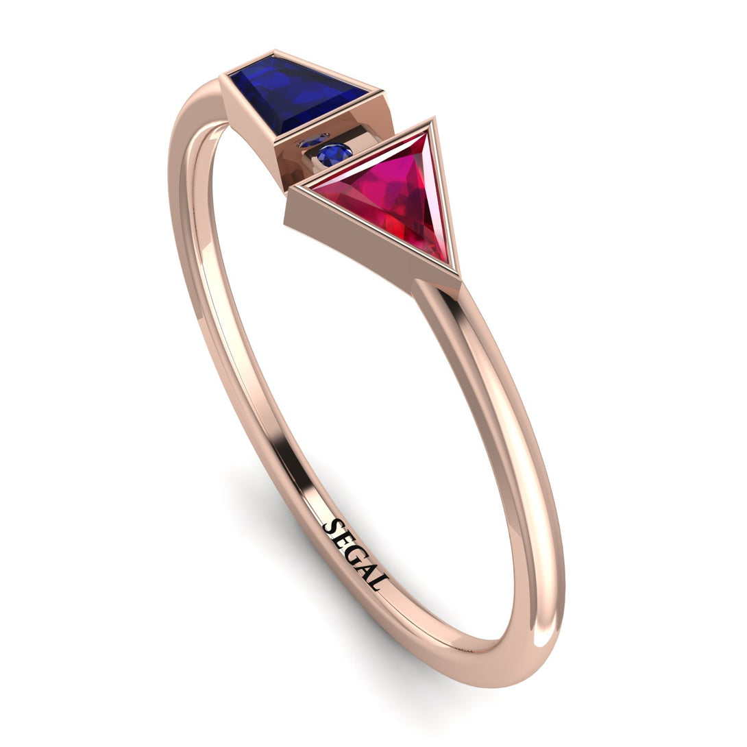 Geometrical Arrow Sapphire Ring - Gracie No. 71