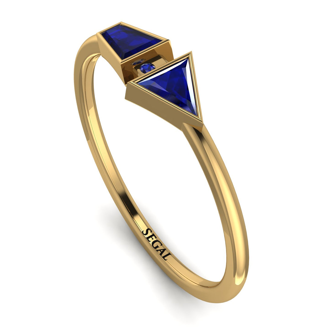 Geometrical Arrow Sapphire Ring - Gracie No. 73