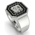 Personalized Signature Black Diamond Ring - Emersyn No. 9 image 1