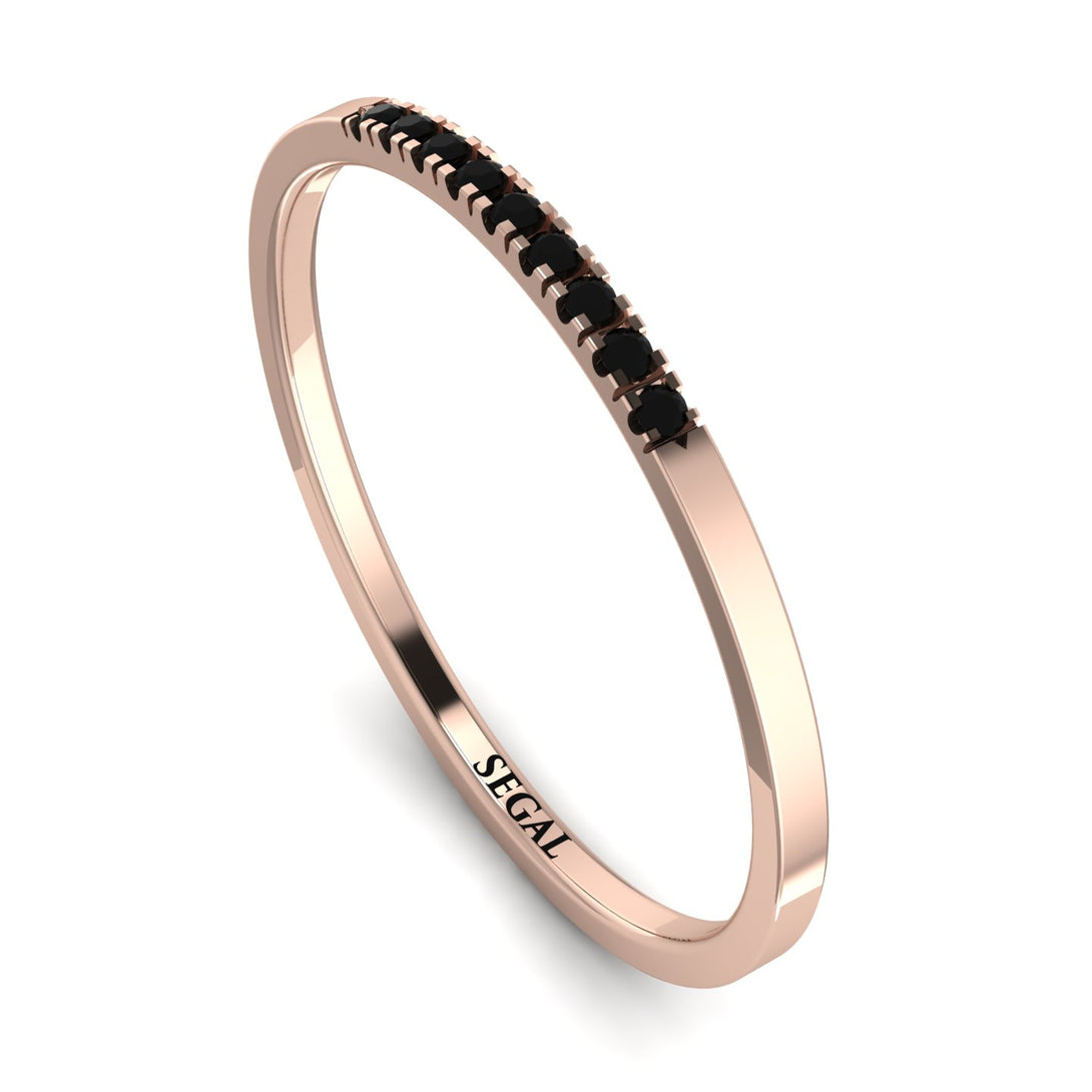 Thin Eternity Black Diamond Band - Daisy No. 8