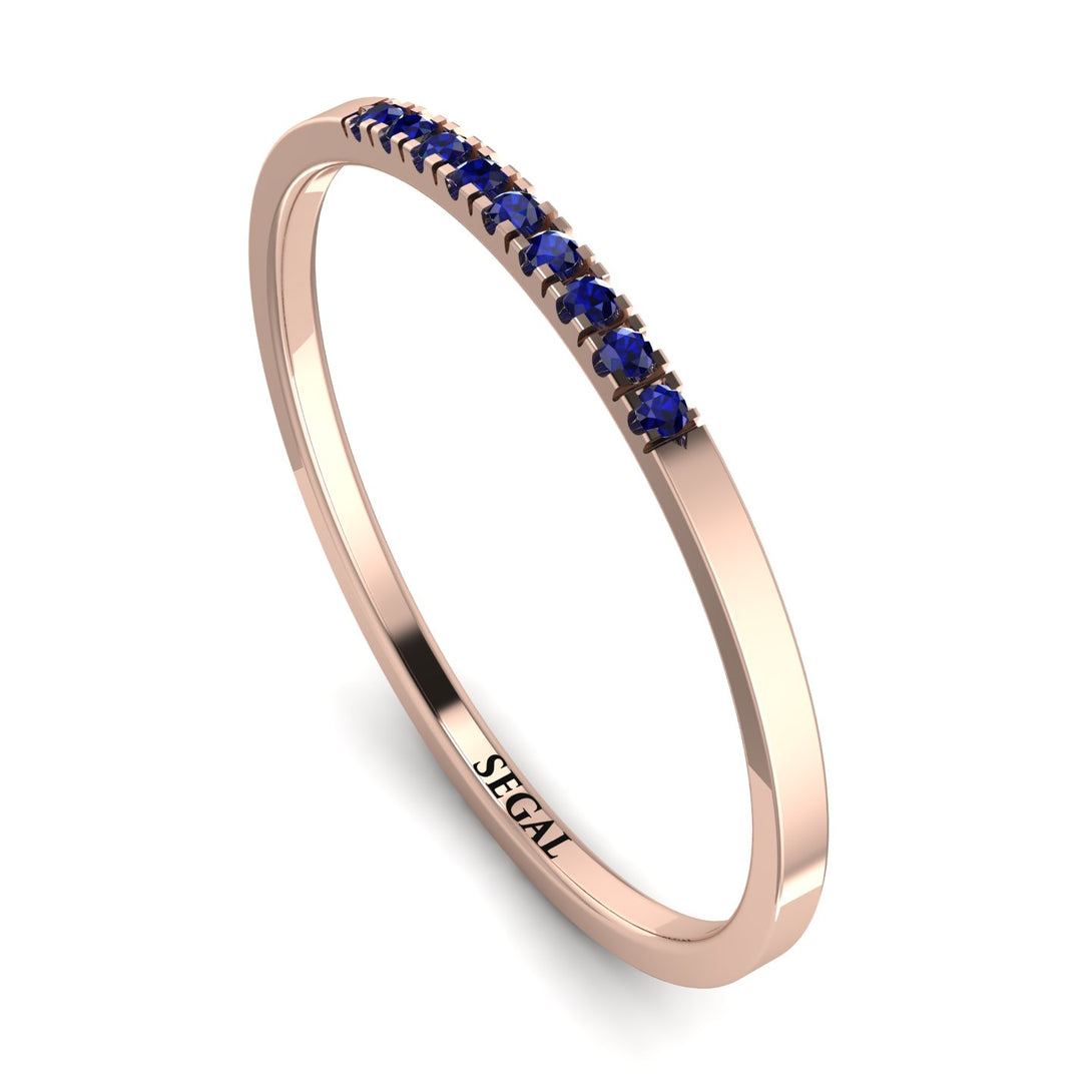 Thin Eternity Sapphire Band - Daisy No. 14