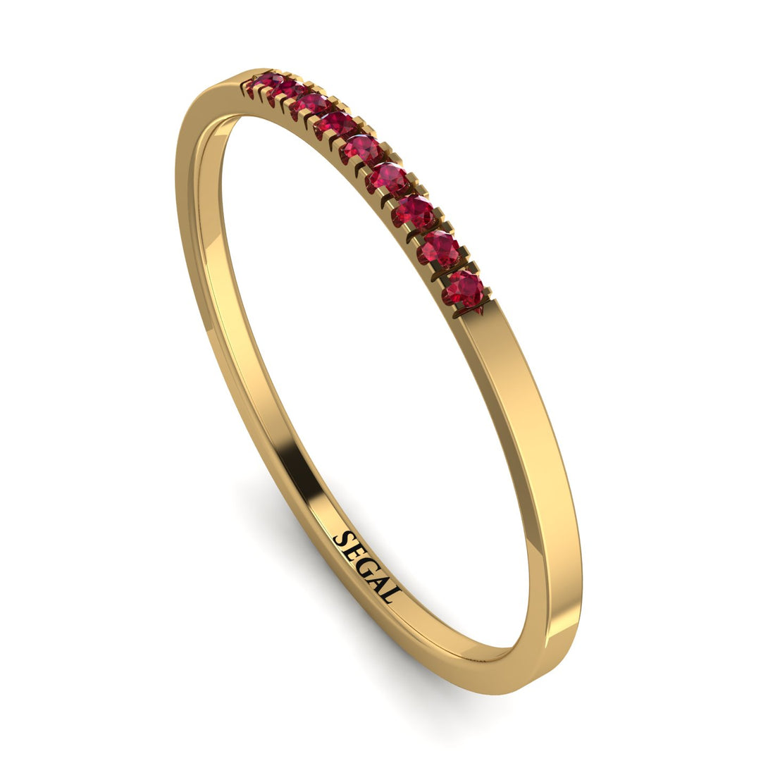 Thin Eternity Ruby Band - Daisy No. 10