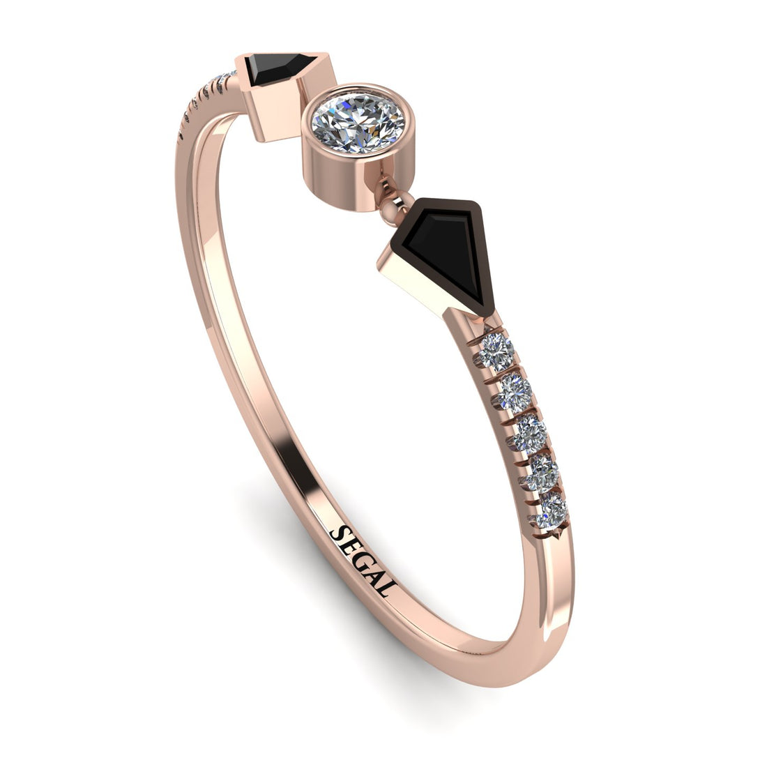 Minimalist Geometric Diamond Ring - Kimberly No. 8