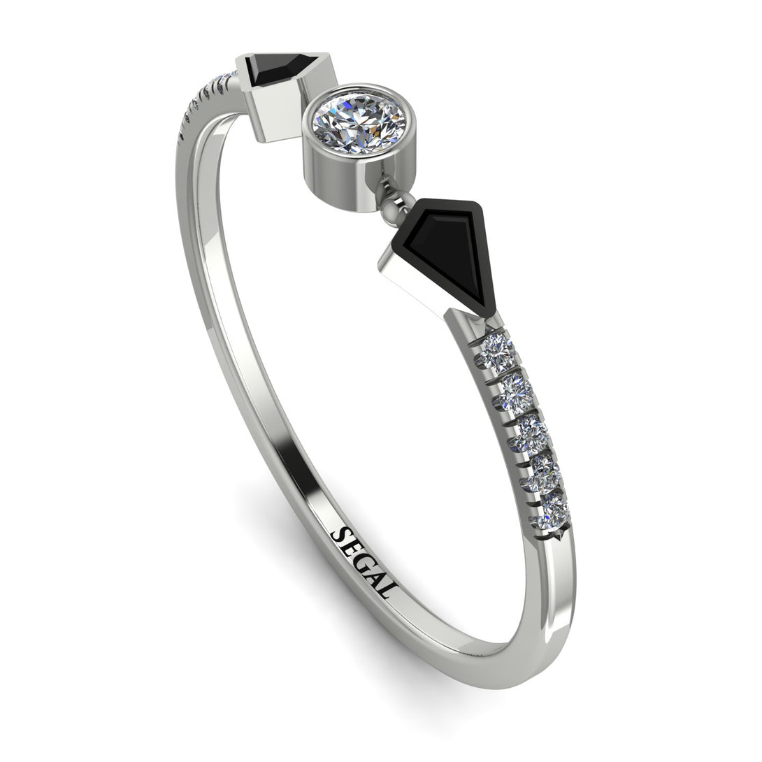 Minimalist Geometric Diamond Ring - Kimberly No. 9