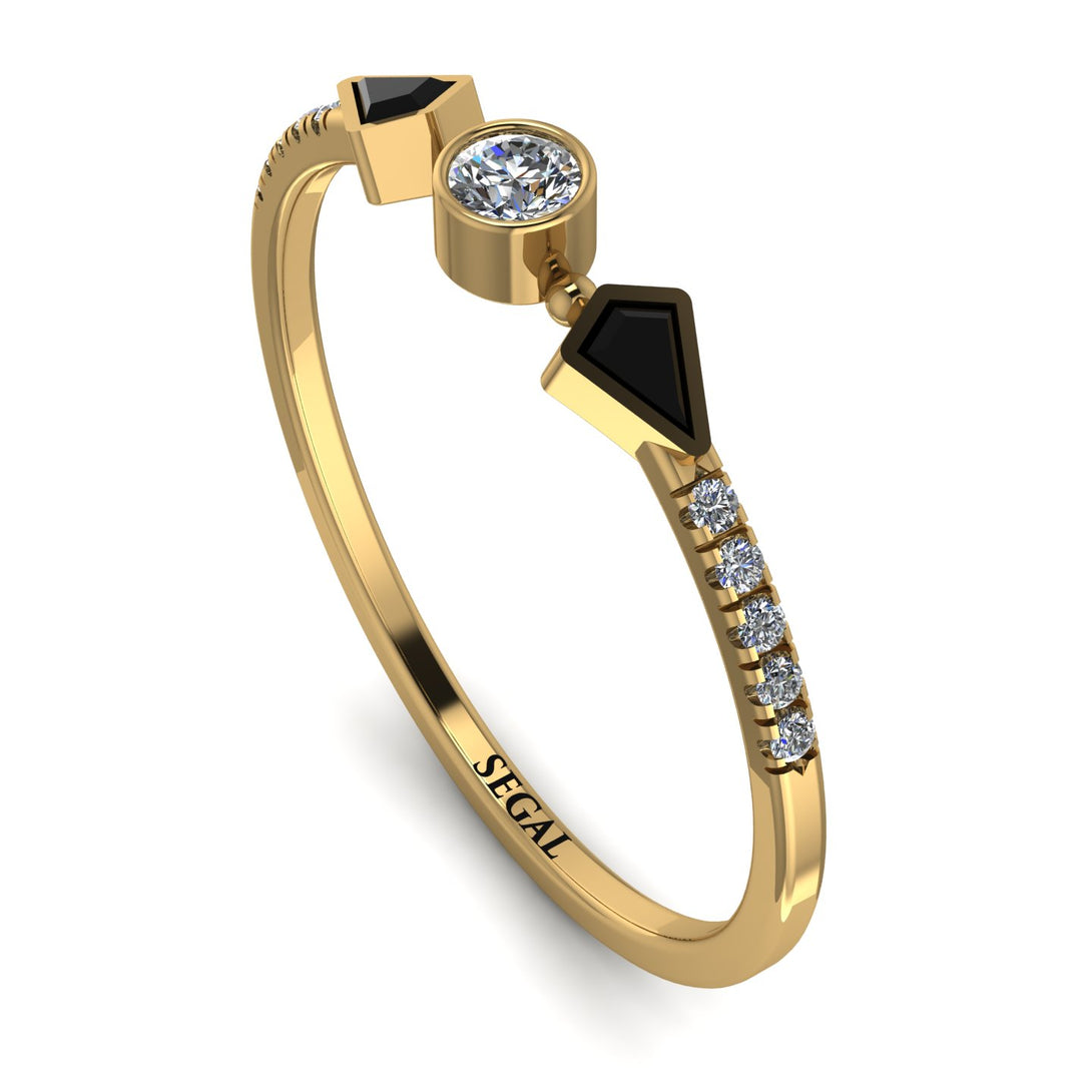 Minimalist Geometric Diamond Ring - Kimberly No. 7