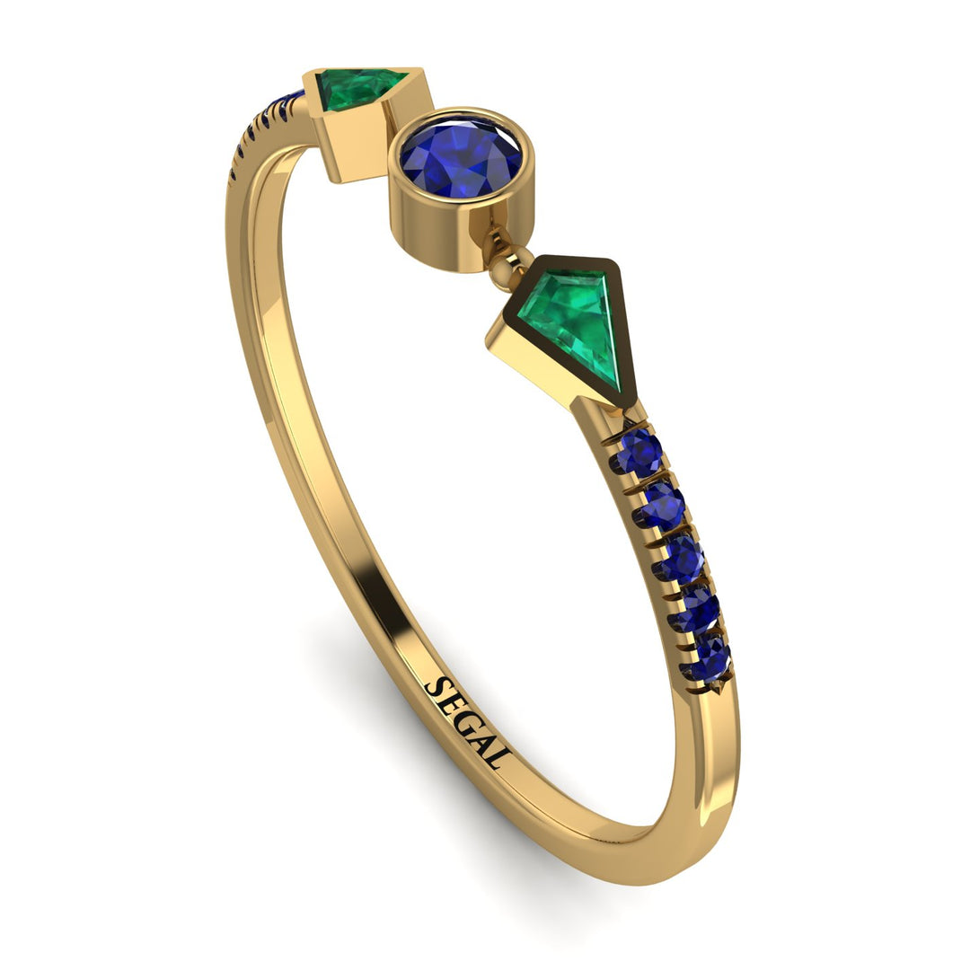 Minimalist Geometric Sapphire Ring - Kimberly No. 64