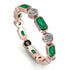 Emerald Cut Emerald Bezel Eternity Ring - Genevieve No. 5 image 1